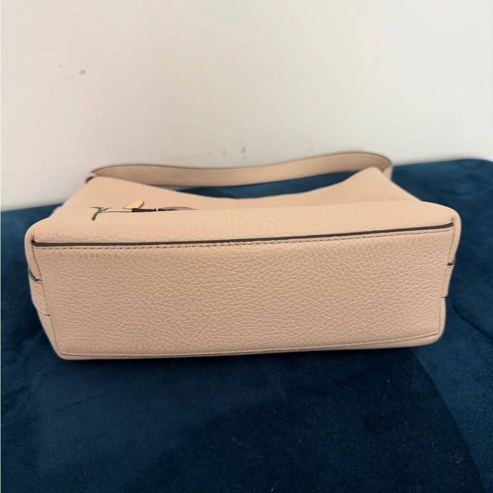 Furla Cream Shoulder Bag with Pink Butterfly Motif - Picture 8 of 11